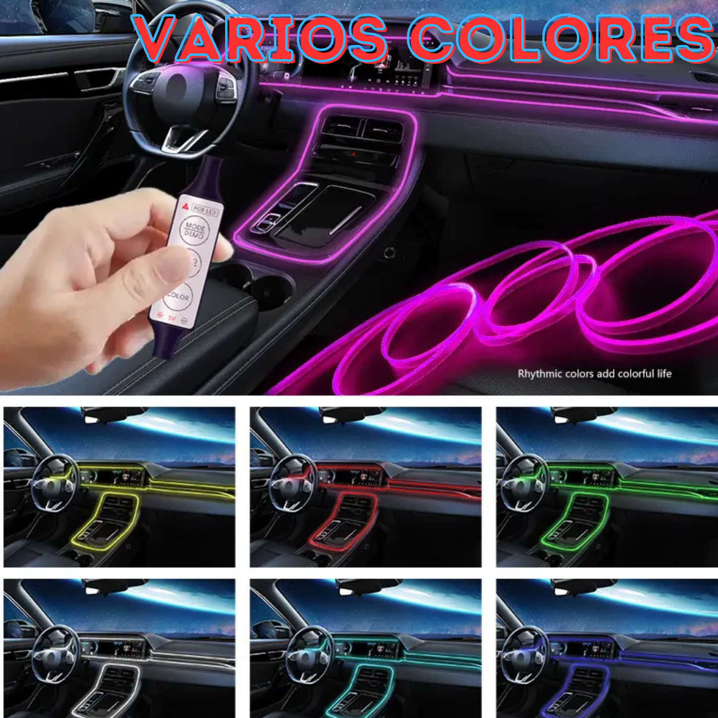 Cinta LED para Carro 3Metros - Ilumina tu Vehículo con Estilo 🚗💡