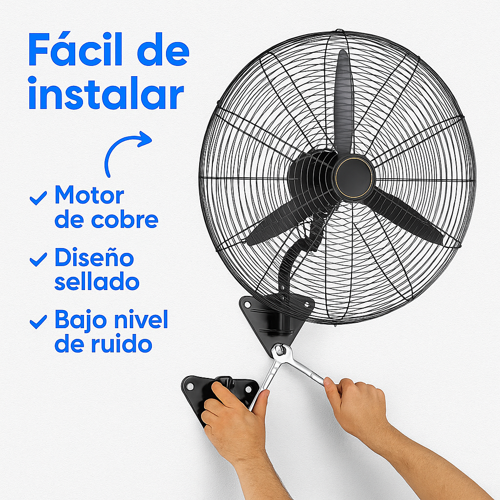🌬🍃 Abanico Industrial de Pared 26" – Potente, Silencioso y Duradero