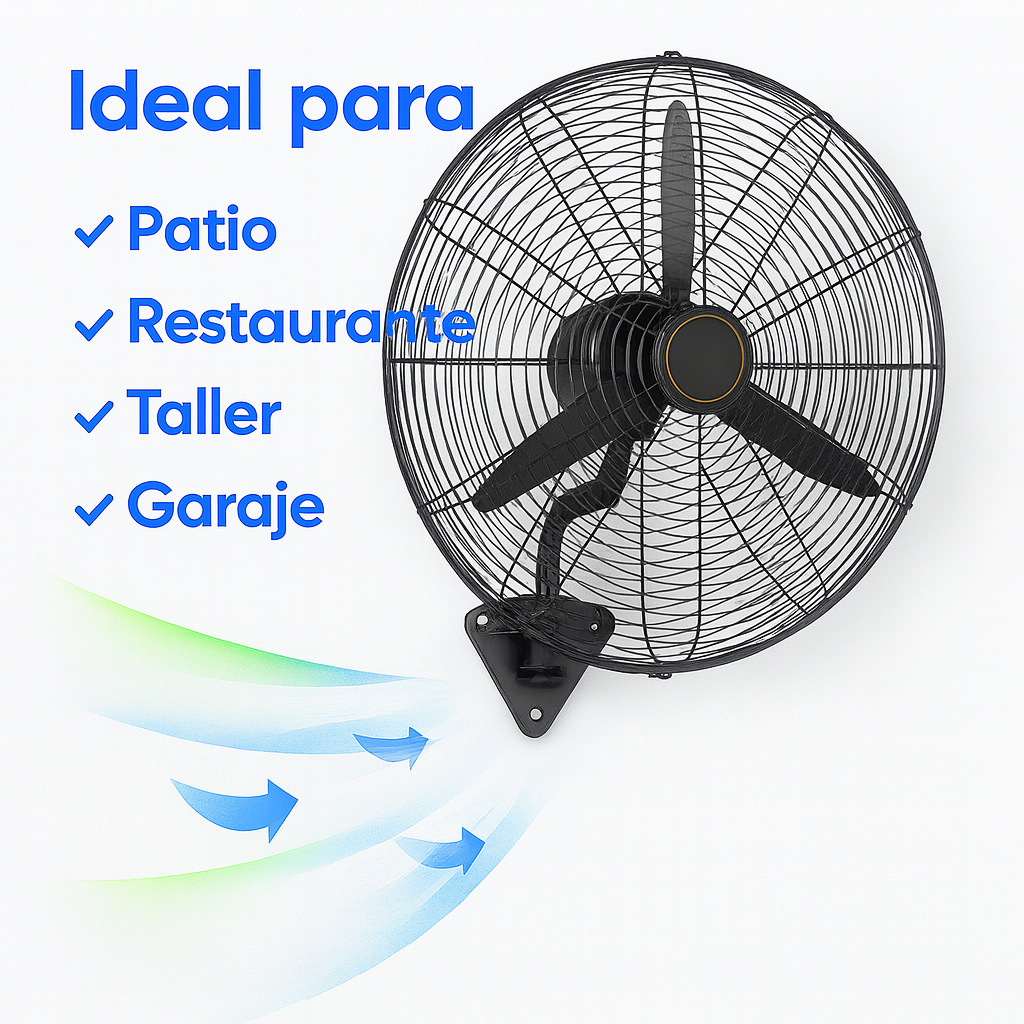 🌬🍃 Abanico Industrial de Pared 26" – Potente, Silencioso y Duradero