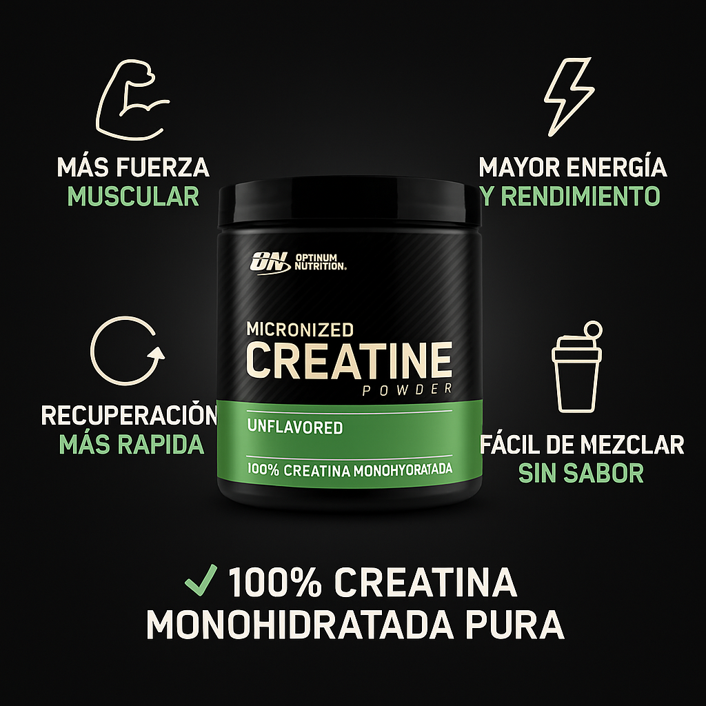 🏋️♂️ Creatina Micronizada Optimum Nutrition – 10.58 oz (300g)