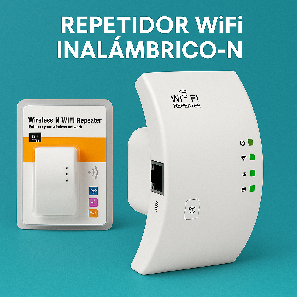 🔌 Repetidor WiFi Inalámbrico-N | Amplificador de Señal 300Mbps