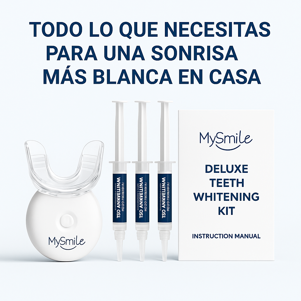 Kit Blanqueador Dental MySmile con Luz LED – Sonrisa Blanca en 10 Minutos