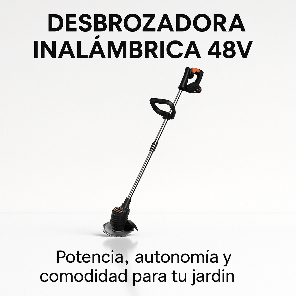 💪 Desbrozadora Inalámbrica 48V – Potencia sin límites para tu jardín 🌿