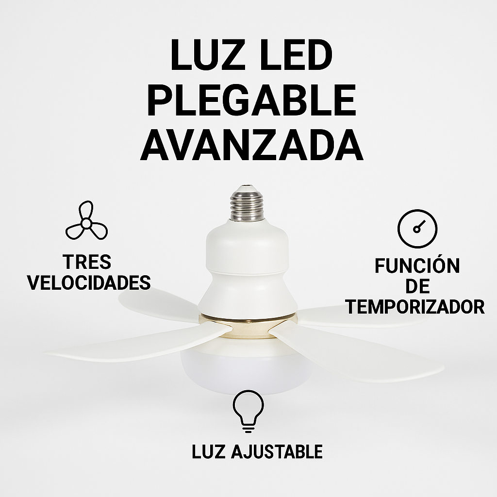 Ventilador con Luz LED Plegable