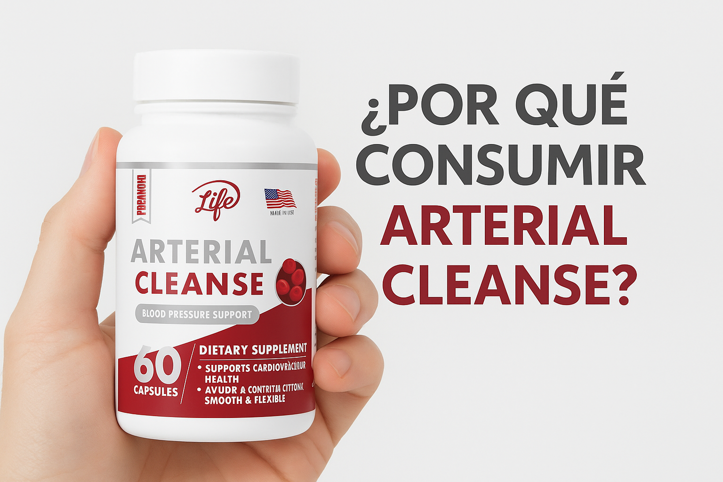 Arterial Cleanse – Limpieza Arterial y Apoyo a la Presión Sanguínea (90 cápsulas)