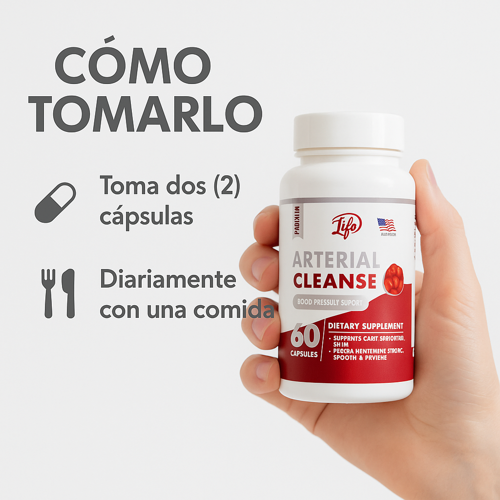 Arterial Cleanse – Limpieza Arterial y Apoyo a la Presión Sanguínea (90 cápsulas)