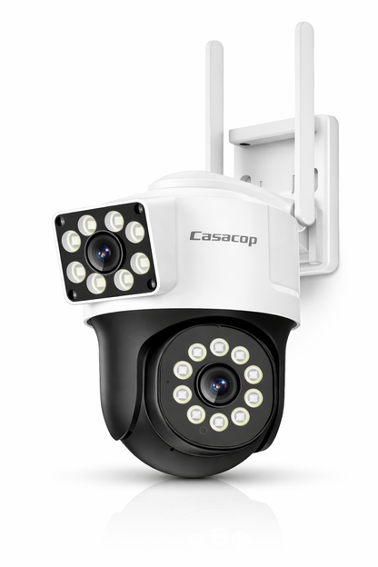 Cámara ICSEE PTZ WiFi 4K 8MP HD con Pantalla Dual y Seguimiento Automático