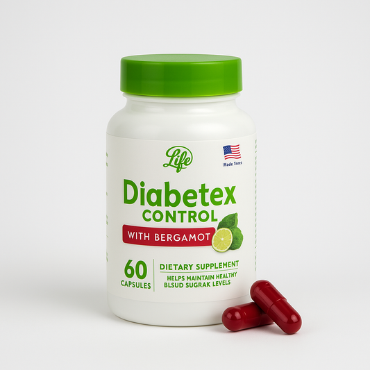 Diabetex Control with Bergamot – Control Natural del Azúcar en Sangre (60 cápsulas)