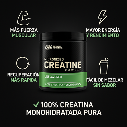 🏋️‍♂️ Creatina Micronizada Optimum Nutrition – 10.58 oz (300g)