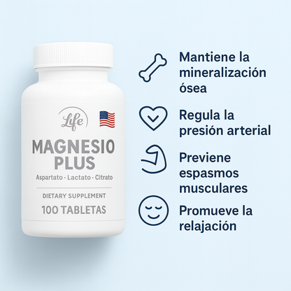 Magnesio Plus: Esencial para más de 400 funciones diarias en tu cuerpo