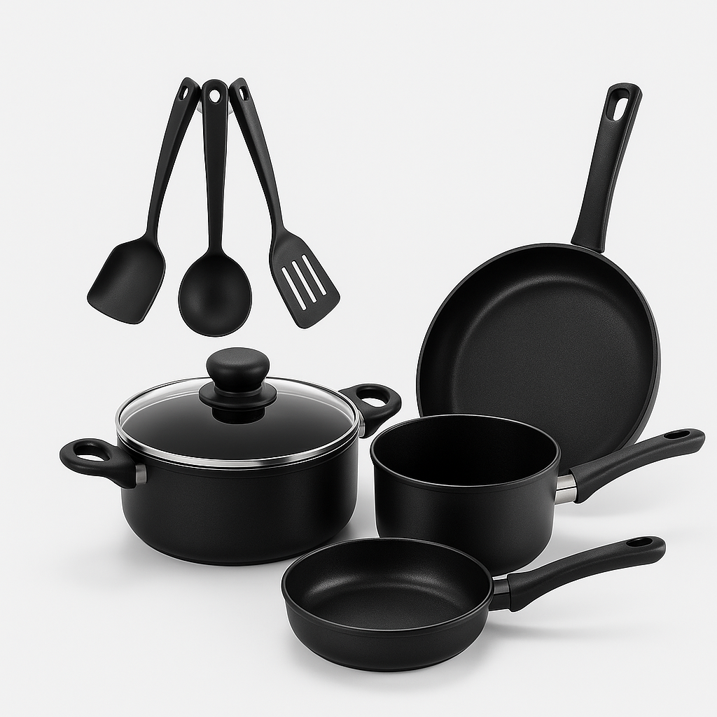 🧑‍🍳 Set de Ollas y Sartenes Antiadherentes 7 Piezas – Cocina con Estilo y Practicidad