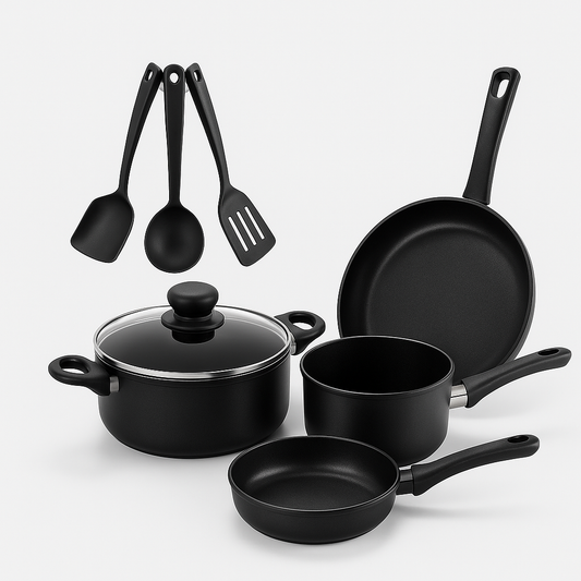 🧑‍🍳 Set de Ollas y Sartenes Antiadherentes 7 Piezas – Cocina con Estilo y Practicidad