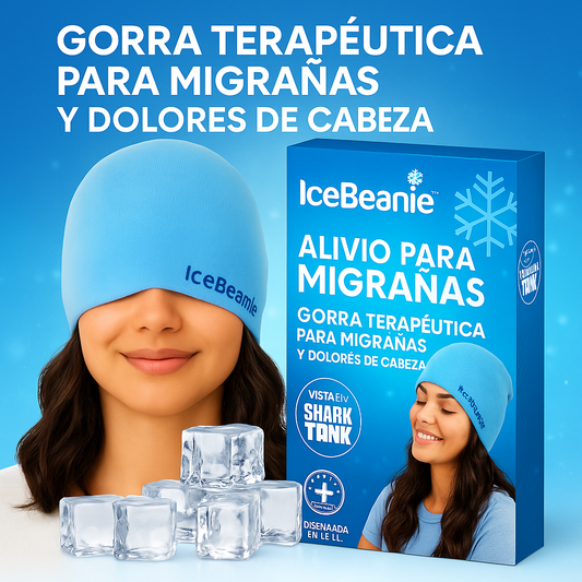 IceBeanie | Terapia Fría y Caliente 360° para Migrañas y Dolores de Cabeza