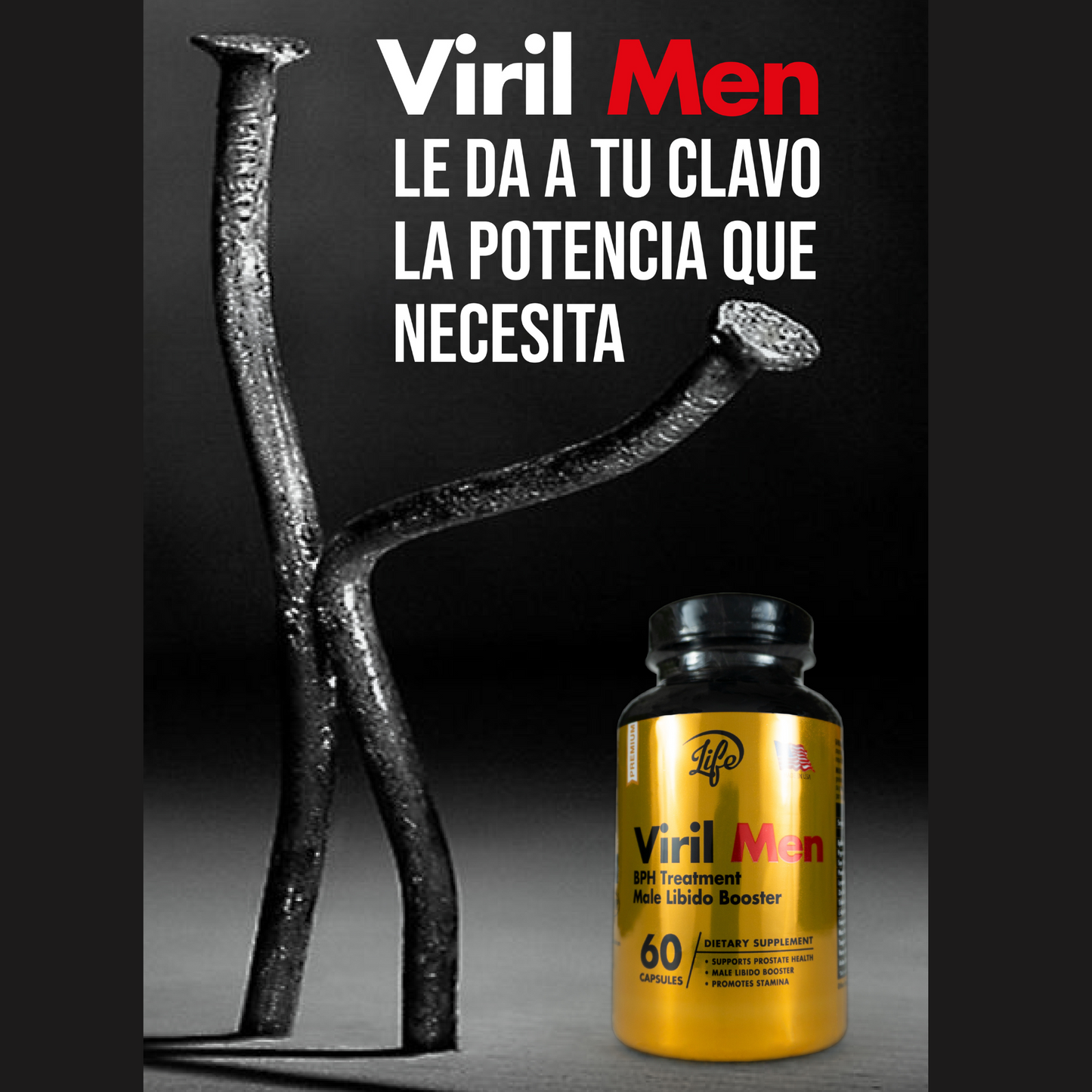 Viril Men 60 Cápsulas – Apoyo para la Salud Masculina y el Bienestar Reproductivo