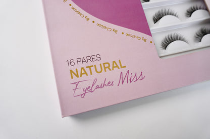 Pestañas MISS: ¡Realza tu belleza natural con 16 pares! ✨️