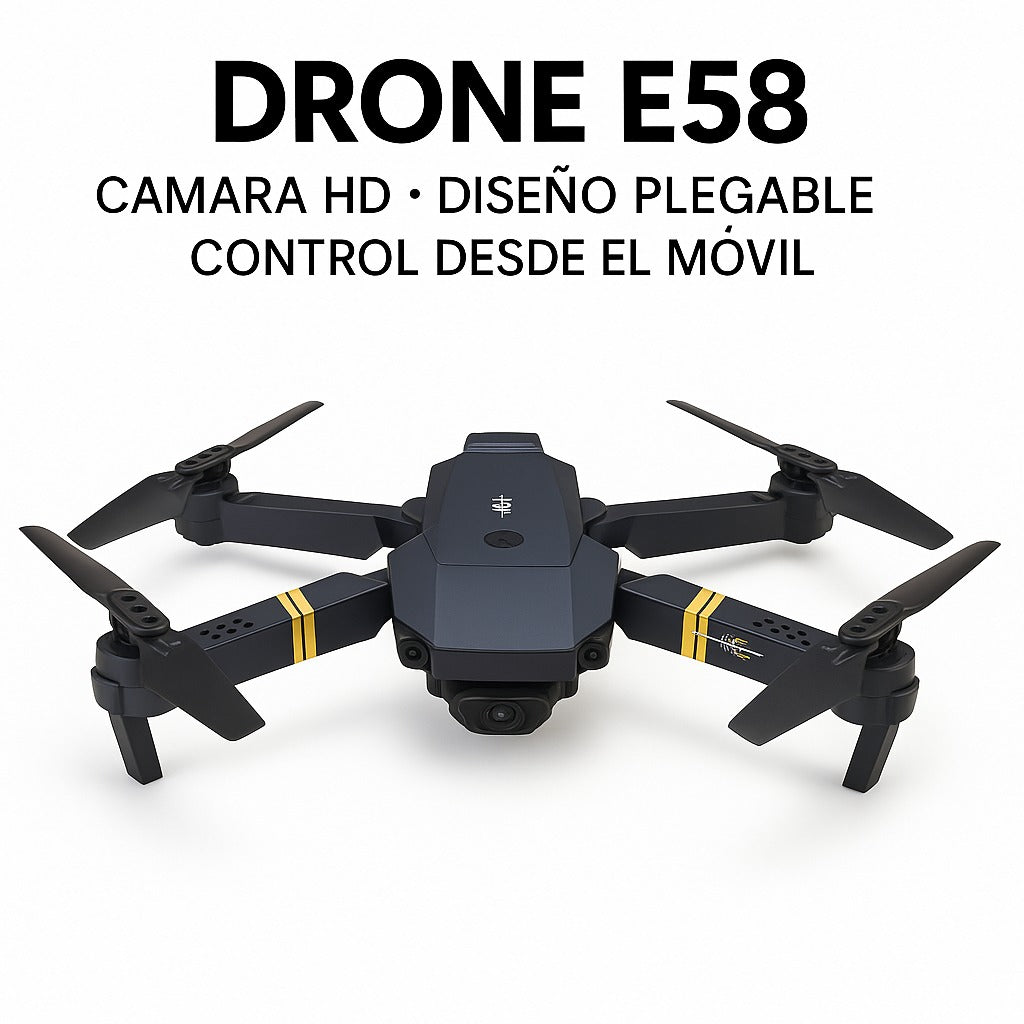 🚁 DRONE E58 – Cámara HD | Diseño Plegable | Control desde el Móvil 📱
